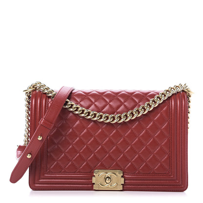 Chanel Lambskin Quilted New Medium Boy Flap Red 1 of 10