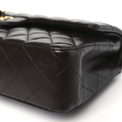 Chanel Lambskin Quilted Medium Double Flap Dark Brown 10 of 13