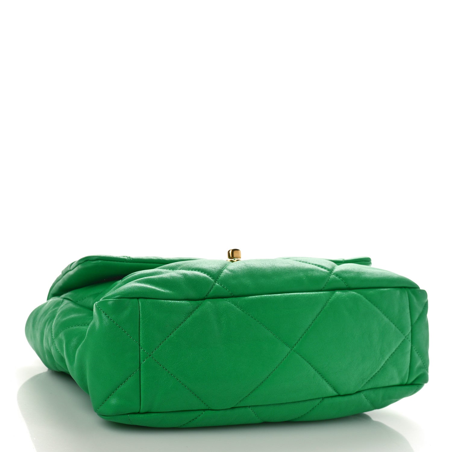 Chanel Lambskin Quilted Large Chanel 19 Flap Green 4 of 9