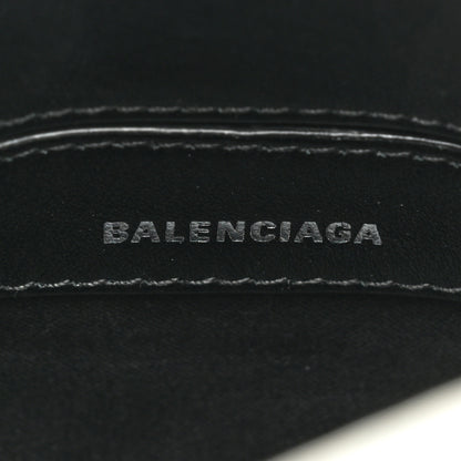 Balenciaga Calfskin Crocodile Embossed XXS Ville Top Handle Bag White Black 6 of 19