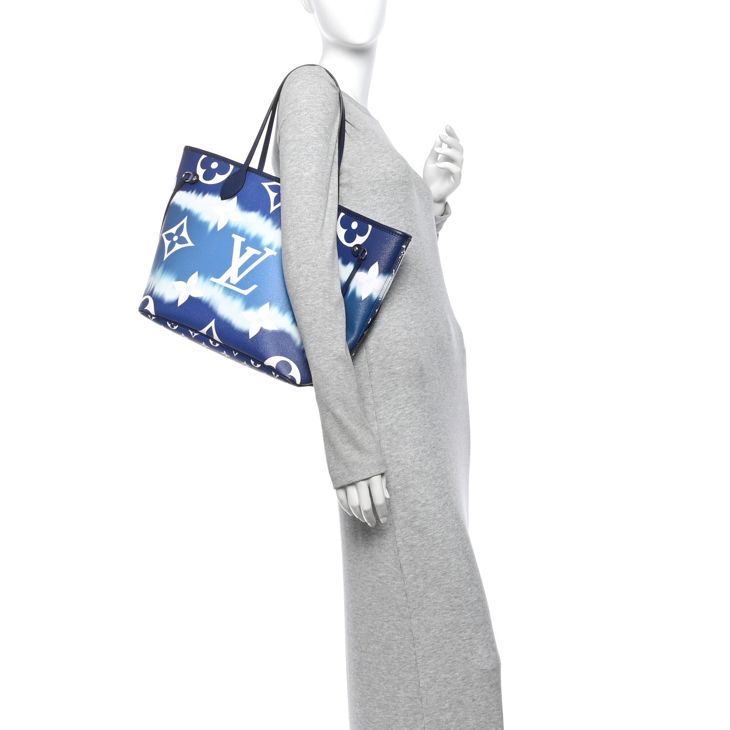 Louis Vuitton Monogram Escale Neverfull MM Blue 2 of 11
