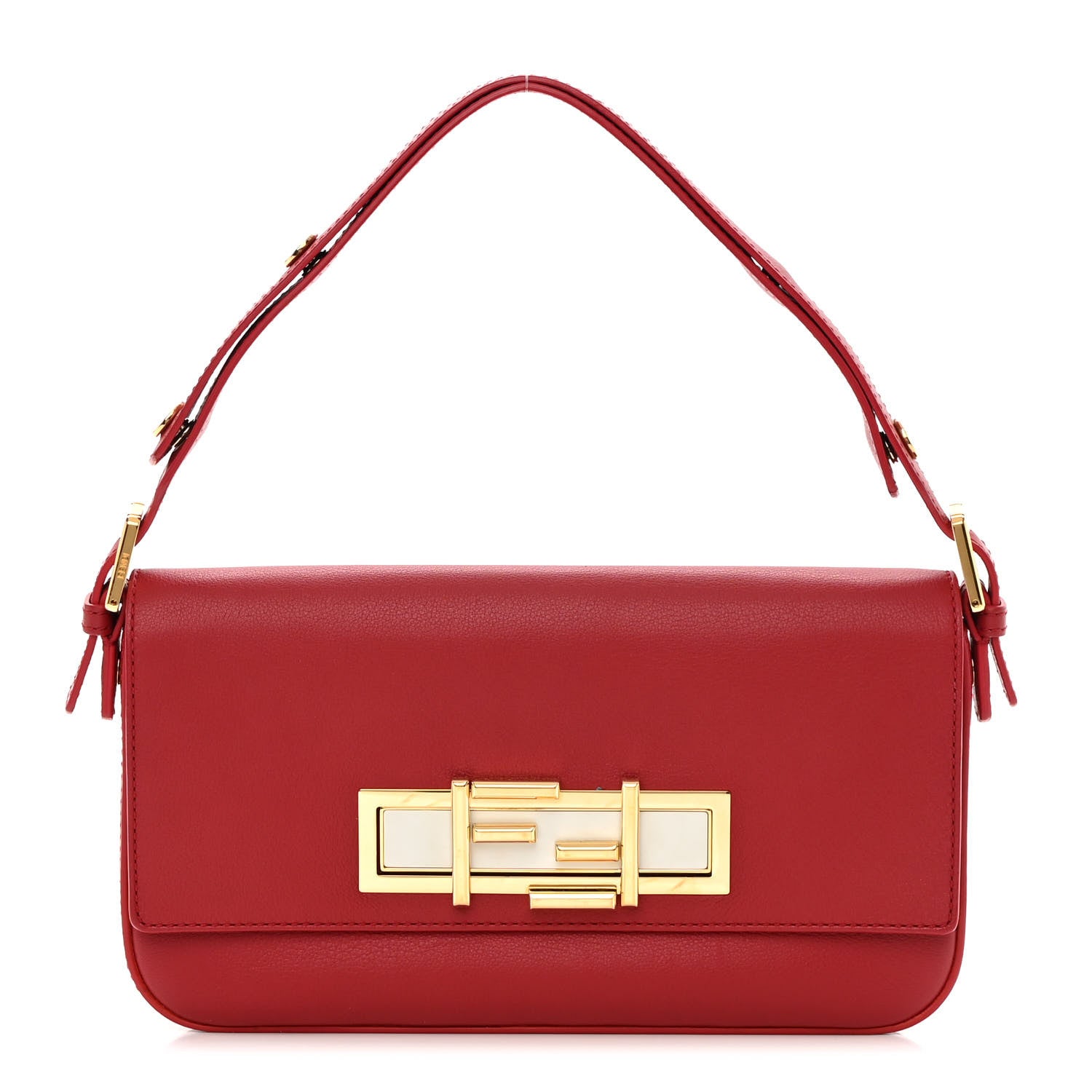 Fendi Vitello Dolce Bi-Color 3Baguette Shoulder Bag Mattone White 1 of 16