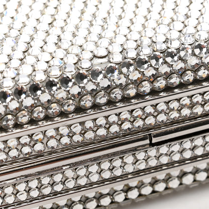 Judith Leiber Swarovski Crystal Minaudiere Clutch Silver 9 of 9