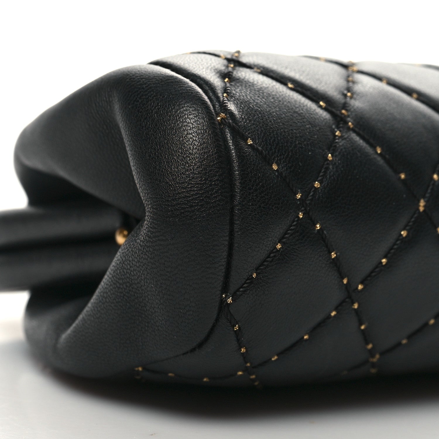 Chanel Lambskin Stitched Timeless Clutch Black 9 of 10