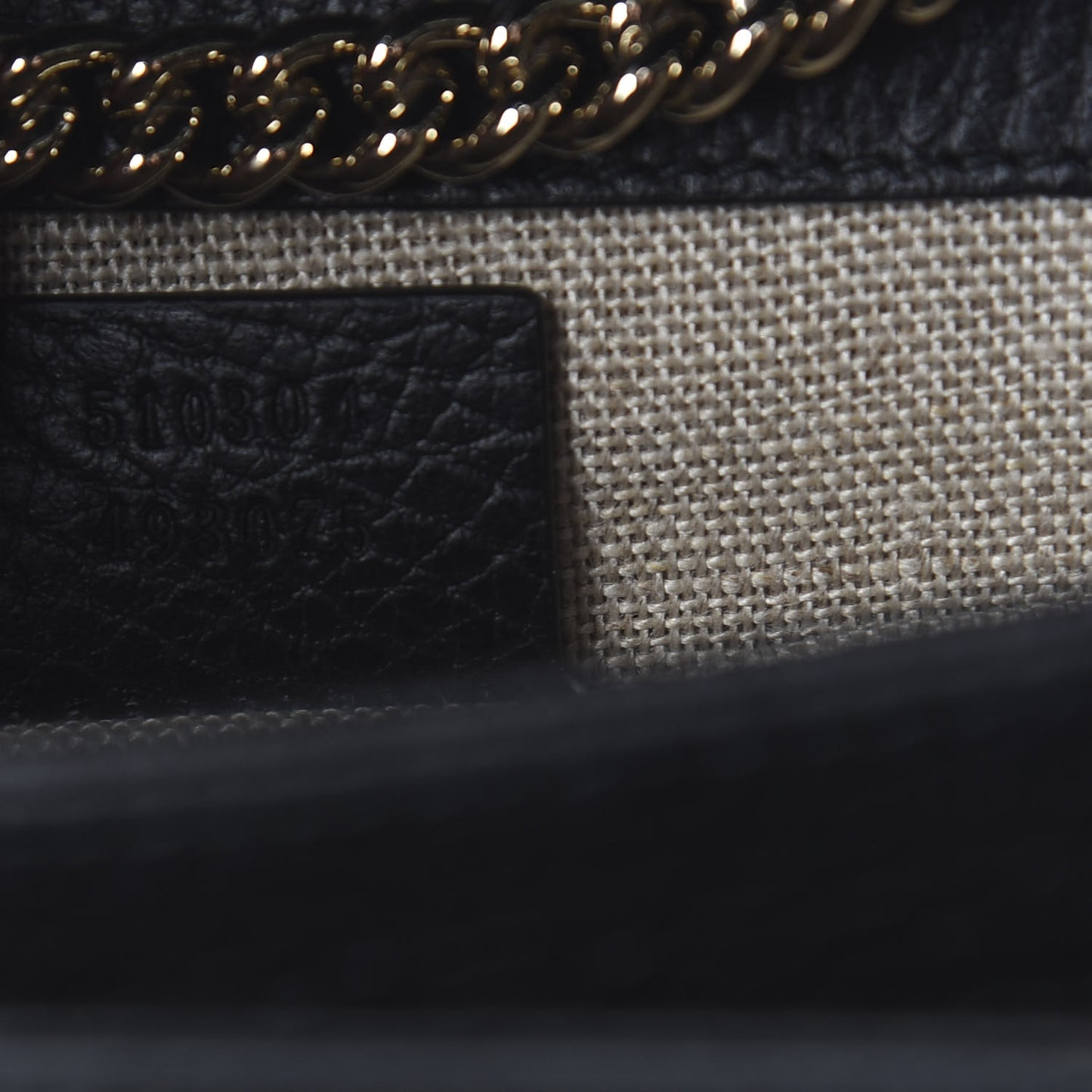 Dollar Calfskin Small Interlocking G Shoulder Bag Black