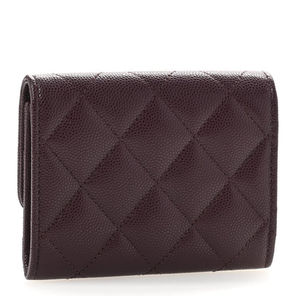 Chanel Caviar Quilted Textured CC Flap Card Holder Purple 3 of 8