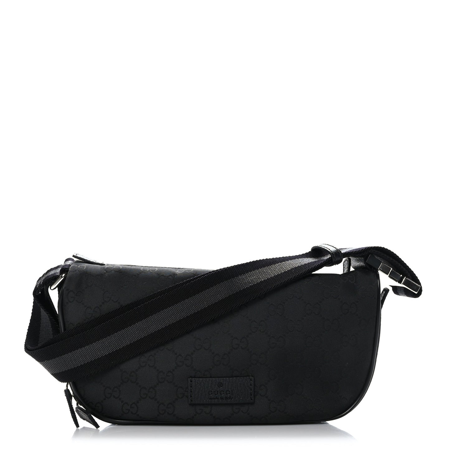 Nylon Monogram Fanny Pack Belt Bag Black