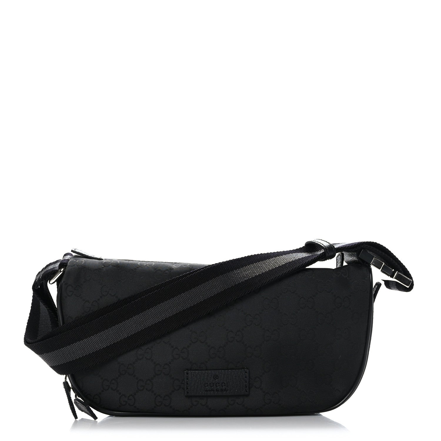 Gucci Nylon Monogram Fanny Pack Belt Bag Black 1 of 10
