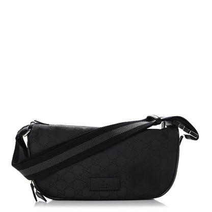 Gucci Nylon Monogram Fanny Pack Belt Bag Black 1 of 10