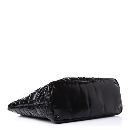 Chanel Vinyl Quilted Frozen Shopping Tote Black 4 of 15