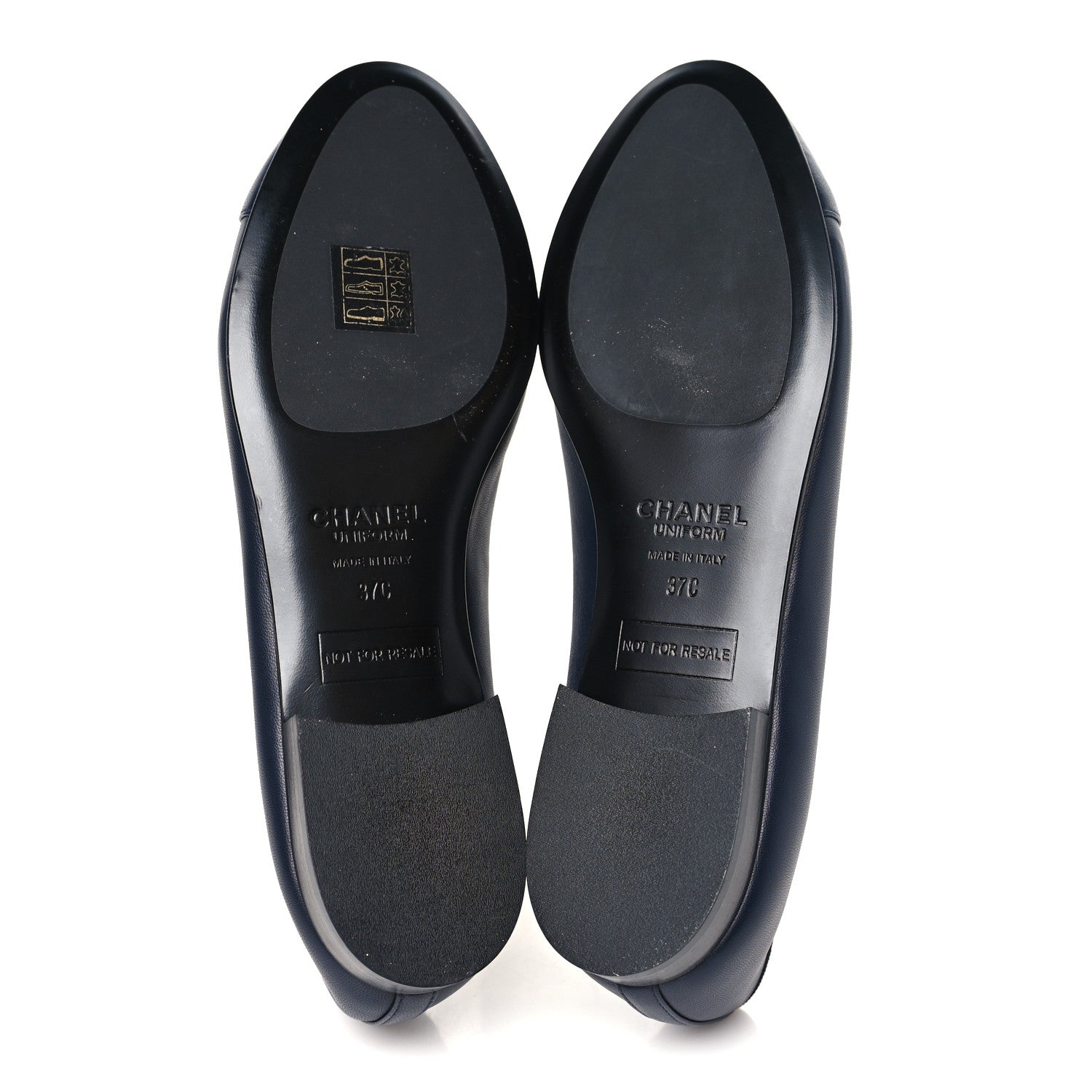 Chanel Lambskin Cap Toe Ballerina Flats 37 Black 5 of 7