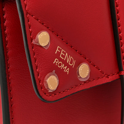 Fendi Vitello Grace Matte Small Flip Tote Fragola 6 of 11