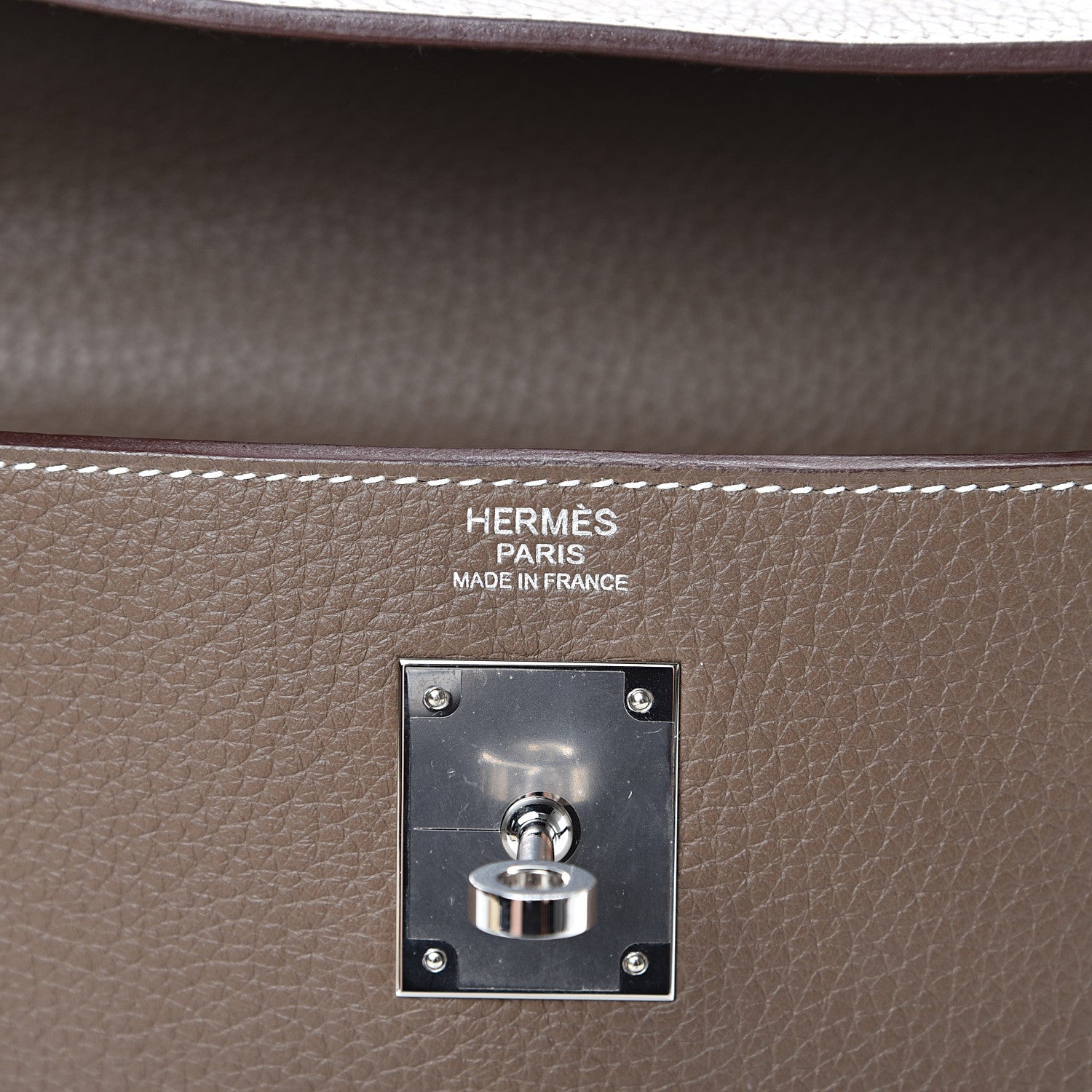 Hermes Togo Kelly Retourne 32 Etoupe 5 of 11