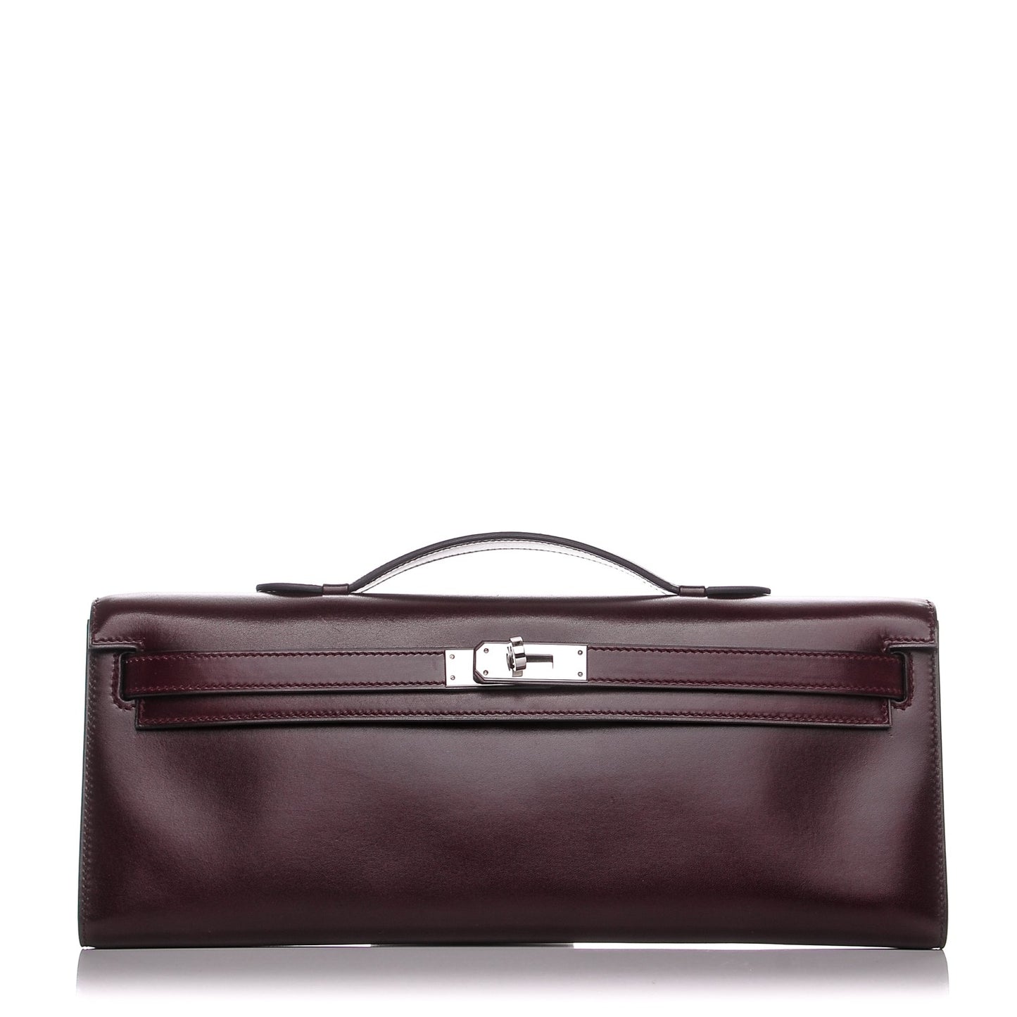 Tadelakt Kelly Cut Clutch Prune