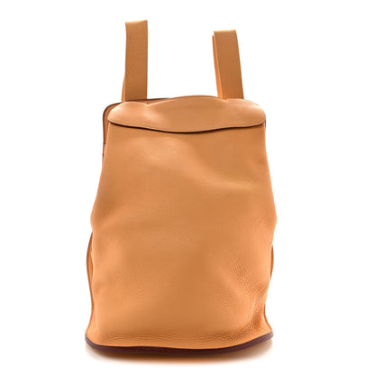 Hermes Taurillon Clemence Sherpa Backpack Sable 1 of 14