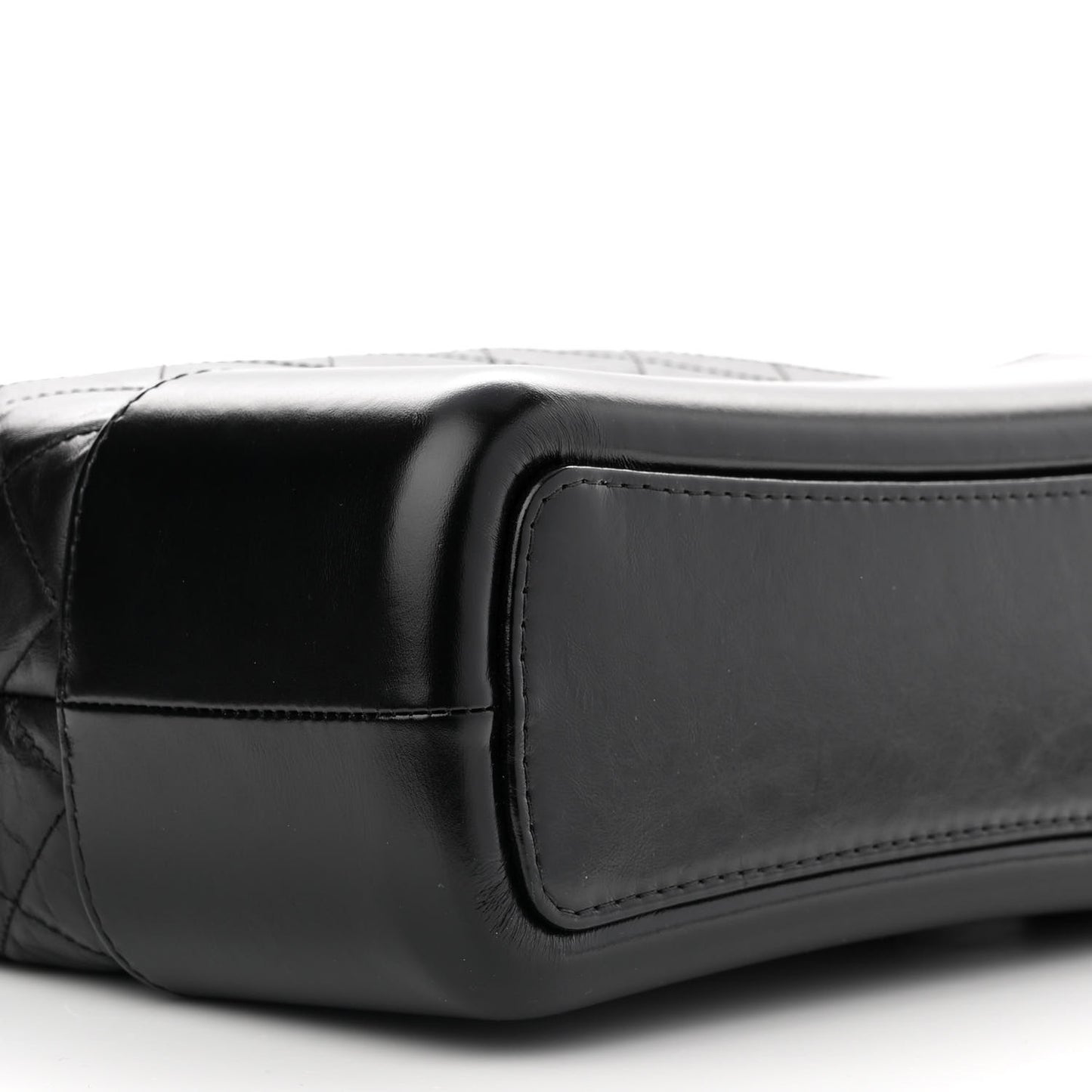 Aged Calfskin Quilted Medium Gabrielle Hobo Black