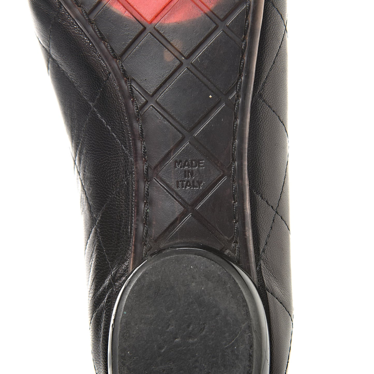 Lambskin Cambon Quilted Ballerina Flats 37 Black