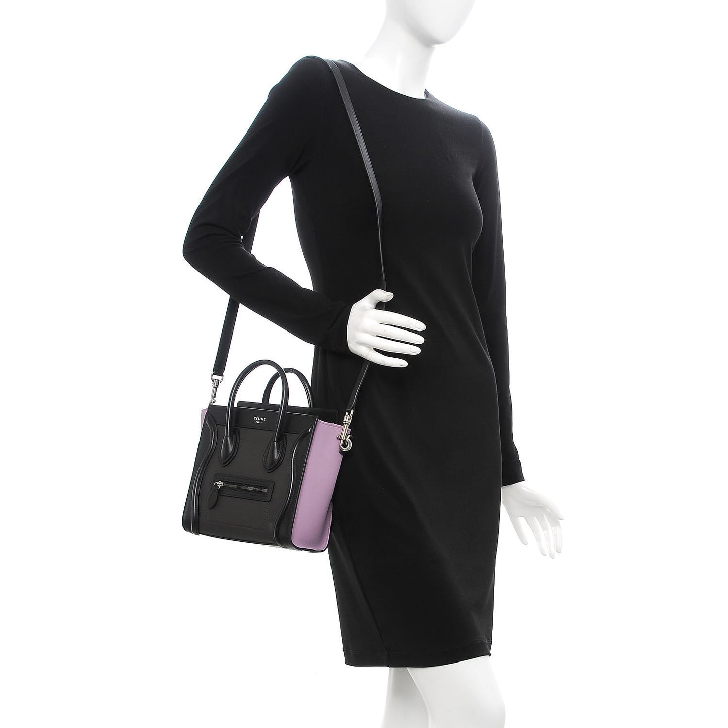 Smooth Drummed Calfskin Tri-color Nano Luggage Anthracite