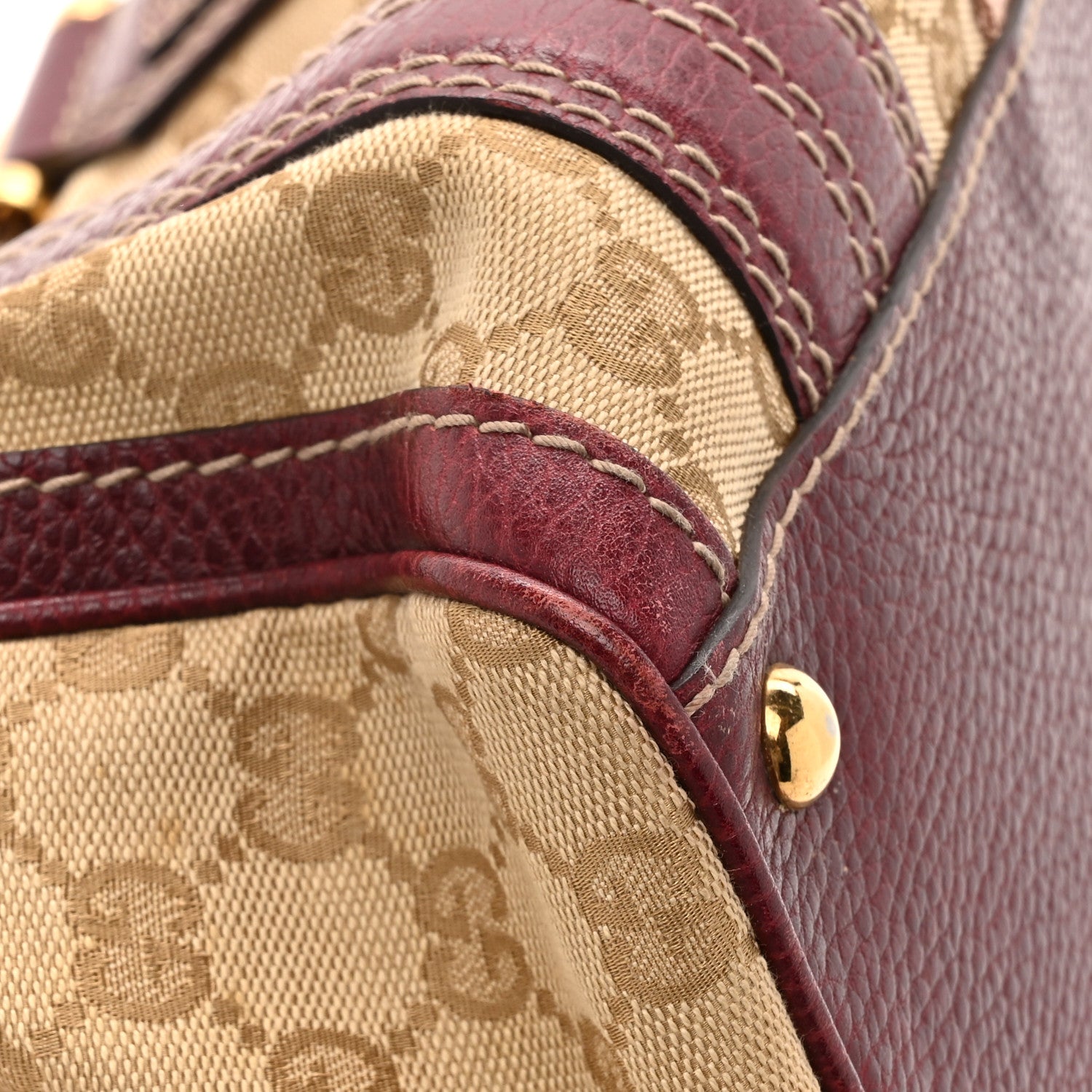 Gucci Monogram Medium Aviatrix Boston Ebony Bordeaux 11 of 15