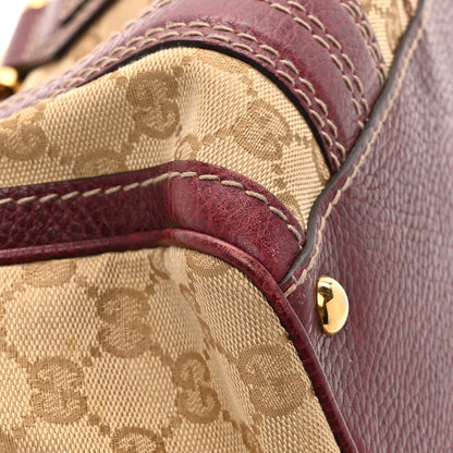 Gucci Monogram Medium Aviatrix Boston Ebony Bordeaux 11 of 15