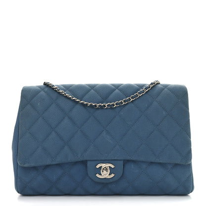 Chanel Iridescent Caviar Quilted Clutch With Chain Flap Blue 1 of 10