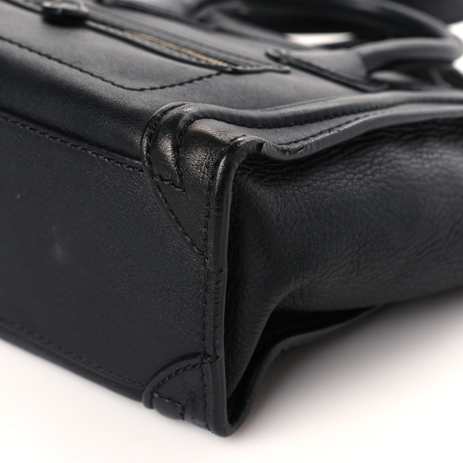 Celine Pebbled Calfskin Nano Luggage Black 9 of 10