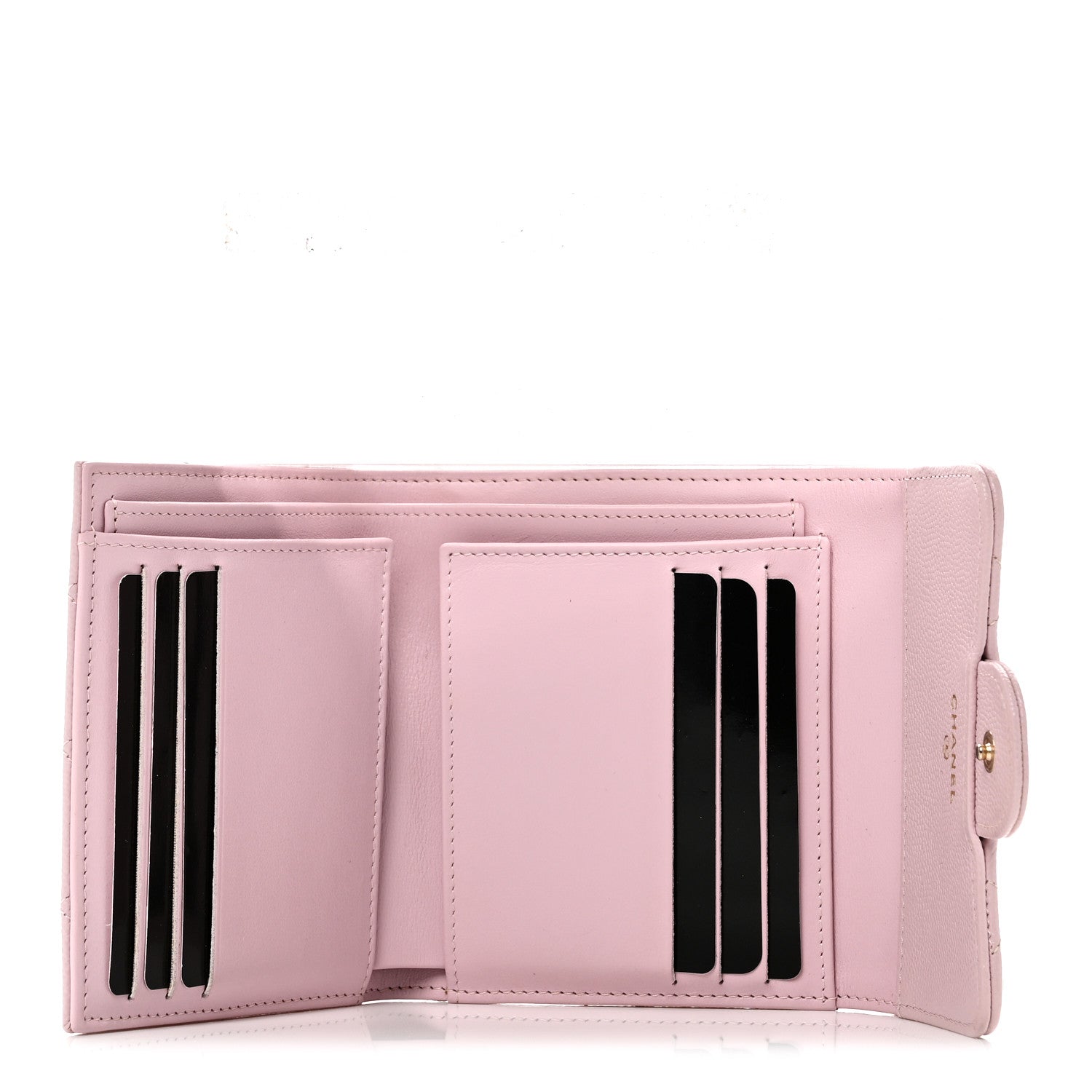 Chanel Caviar Quilted Compact Flap Wallet Light Pink 5 of 9