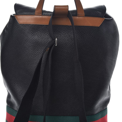 Gucci Calfskin Signature Web Backpack Black 9 of 12