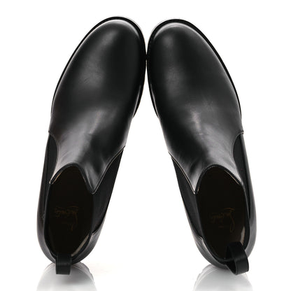 Christian Louboutin Calfskin Marchacroche Flat Chelsea Boots 39 Black 2 of 11