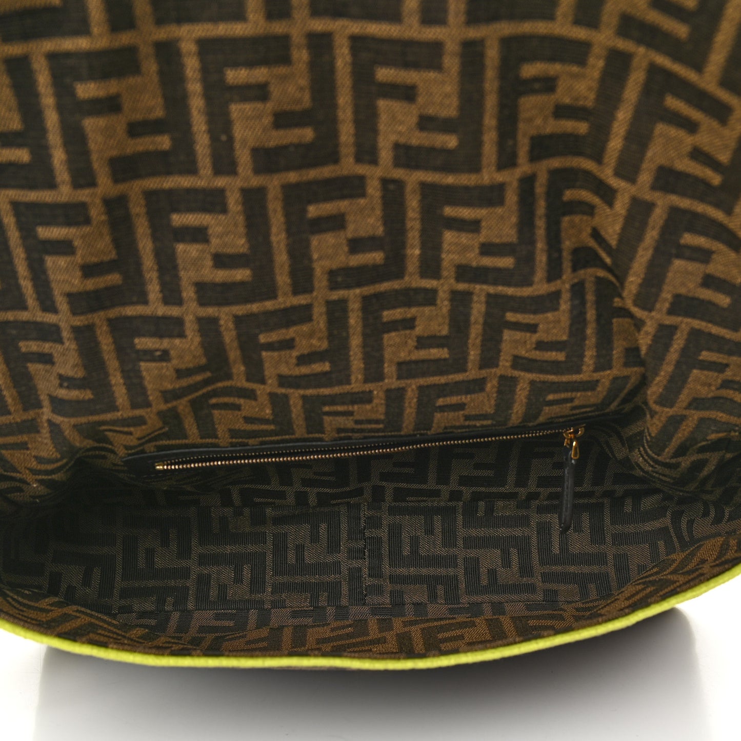 Fabric Jacquard FF 1974 Large Baguette Tobacco Moro Giallo Fluo