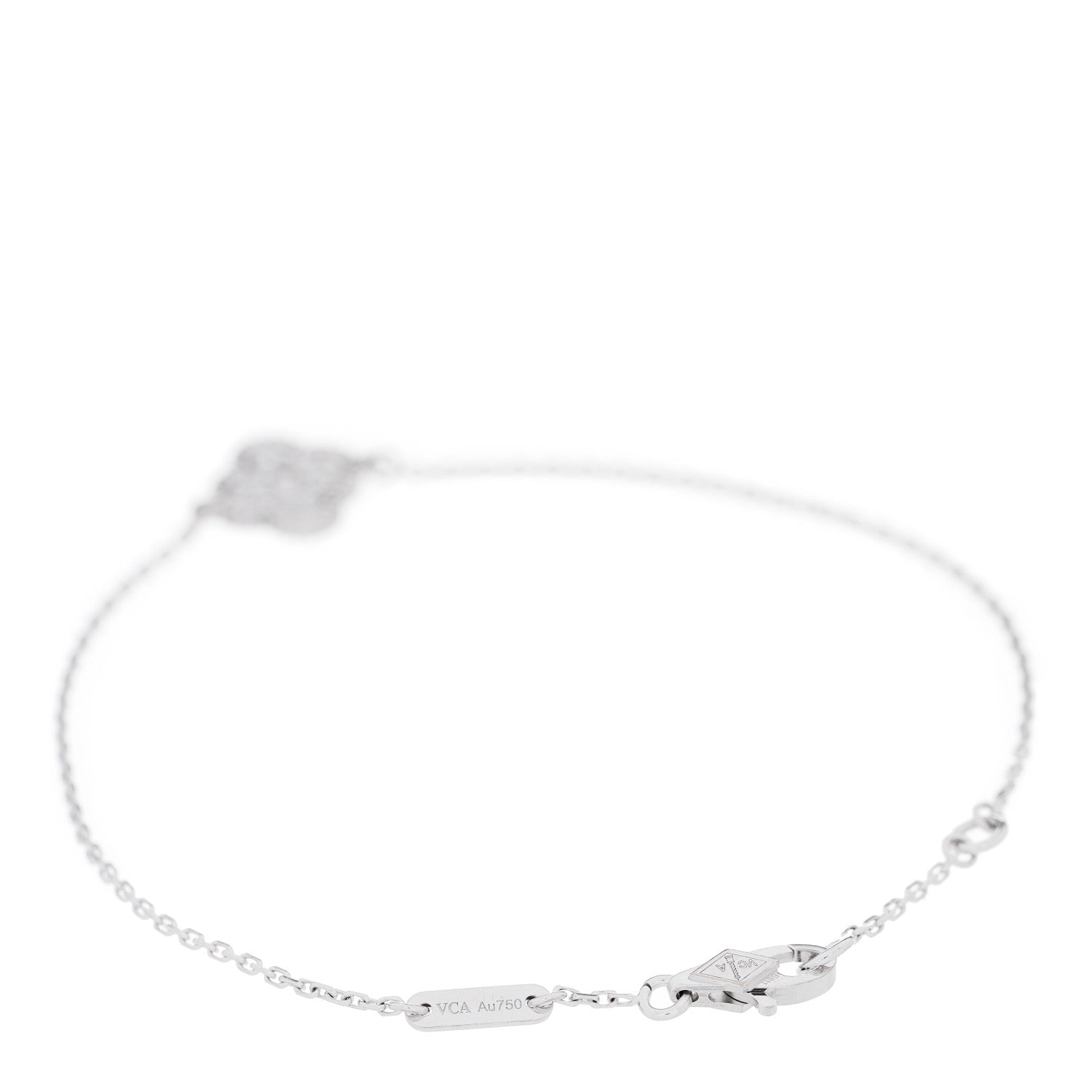 Van Cleef & Arpels 18K White Gold Diamond Sweet Alhambra Bracelet 2 of 3