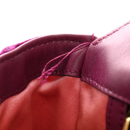 Gucci Velvet Matelasse Medium GG Marmont Shoulder Bag Fuchsia Violet Cyclamen 13 of 14