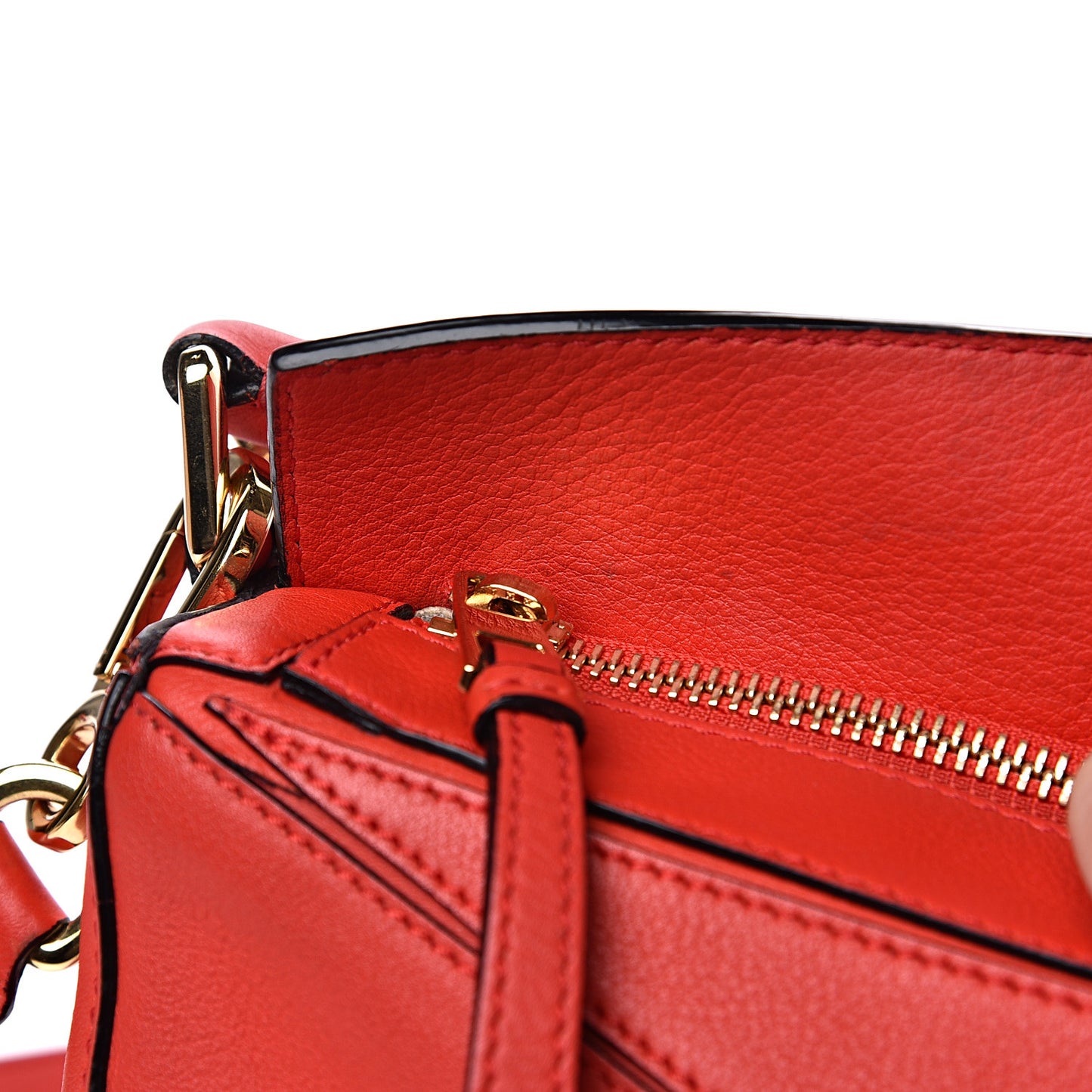 Calfskin Small Puzzle Bag Scarlet