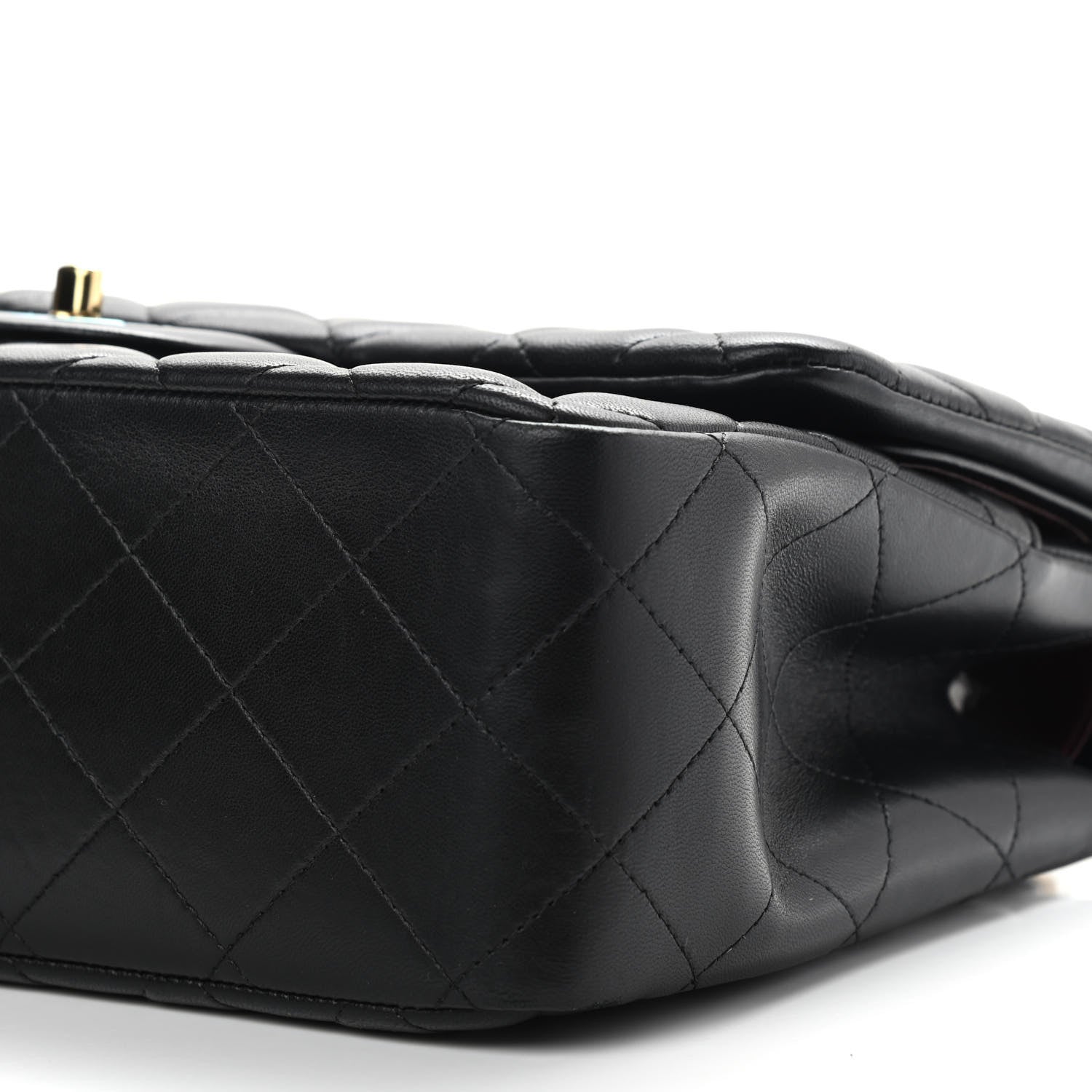 Chanel Lambskin Quilted Jumbo Double Flap Black 9 of 11