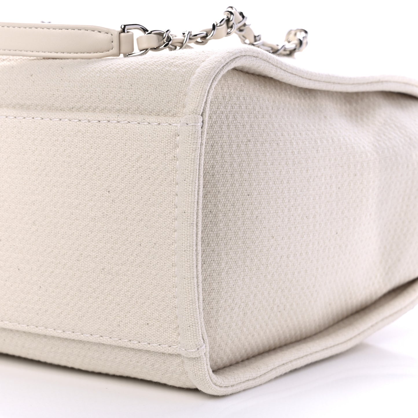 Mixed Fibers Small Deauville Tote White