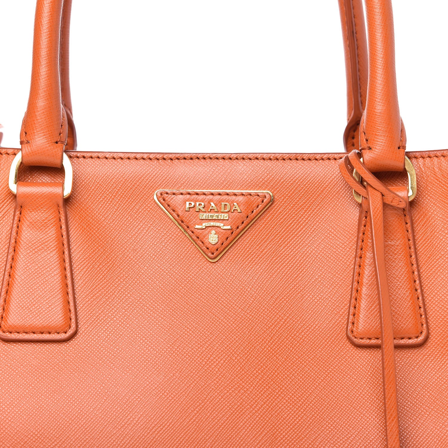 Prada Saffiano Lux Small Tote Papaya 10 of 10