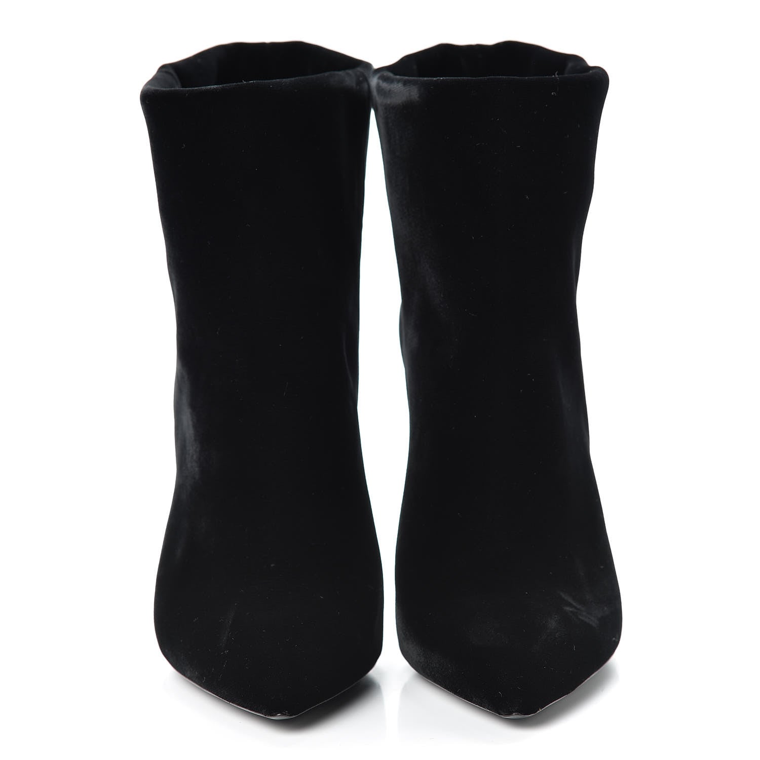 Saint Laurent Velvet Freja 105 Ankle Booties 35.5 Black 2 of 14
