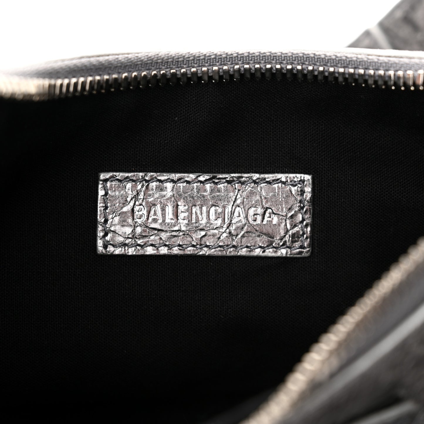 Metallic Agneau Arena Le Cagole Shoulder Bag XS Silver