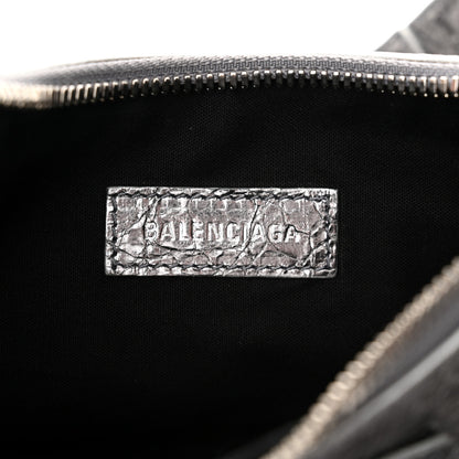 Balenciaga Metallic Agneau Arena Le Cagole Shoulder Bag XS Silver 7 of 11