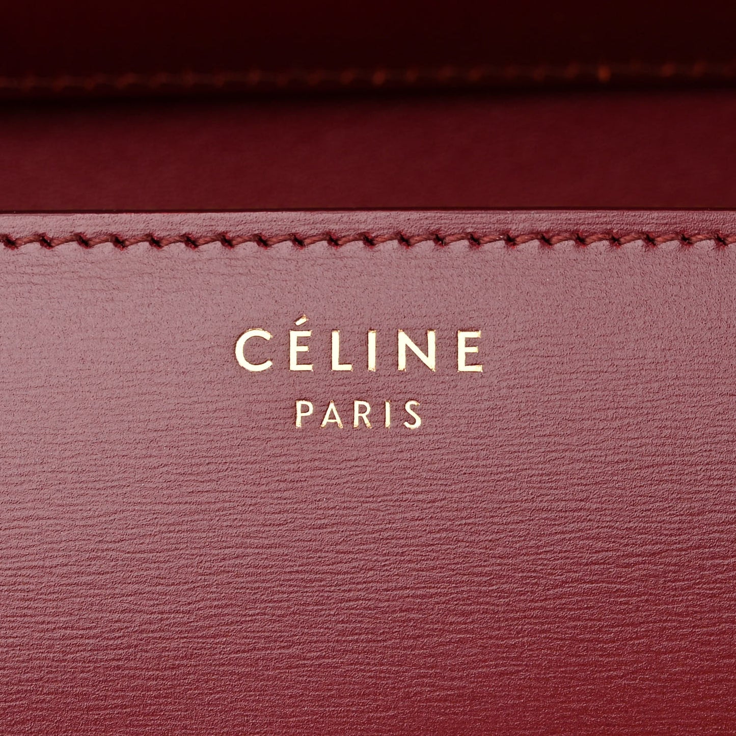 Box Calfskin Medium Classic Box Flap Bag Burgundy