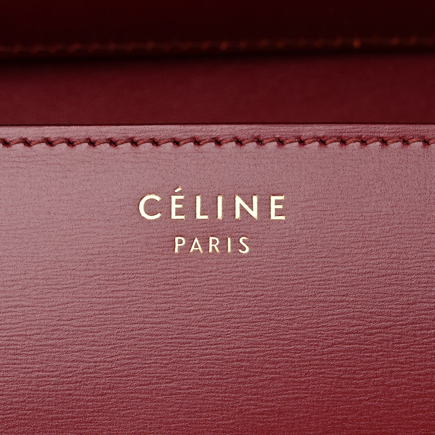 Celine Box Calfskin Medium Classic Box Flap Bag Burgundy 5 of 9