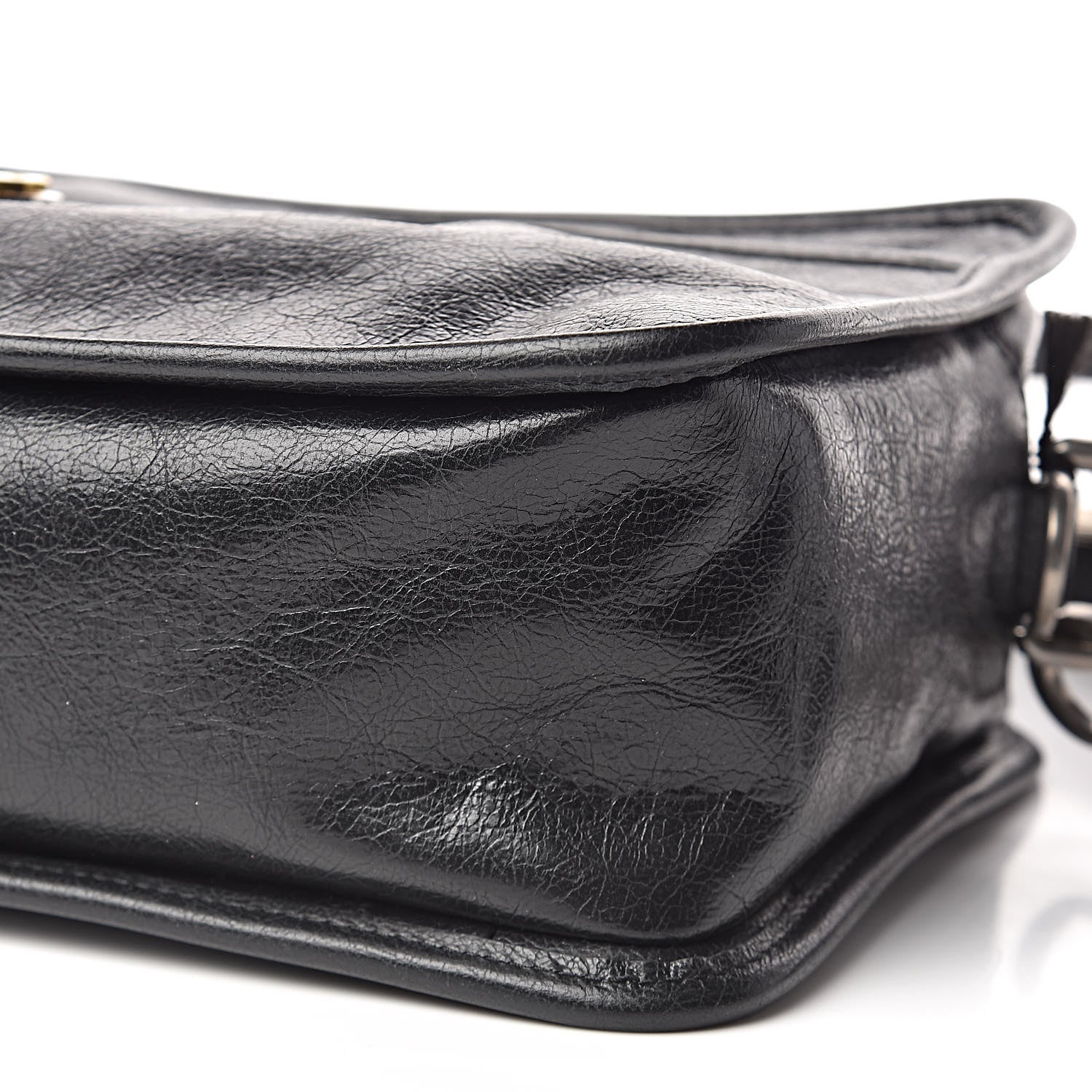 Gucci Fluffy Calfskin Morpheus Shoulder Bag Black 10 of 10