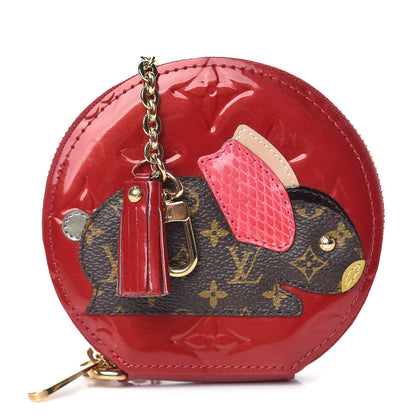 Louis Vuitton Vernis Animania Lapin Bunny Round Coin Purse Pomme D'Amour 1 of 6