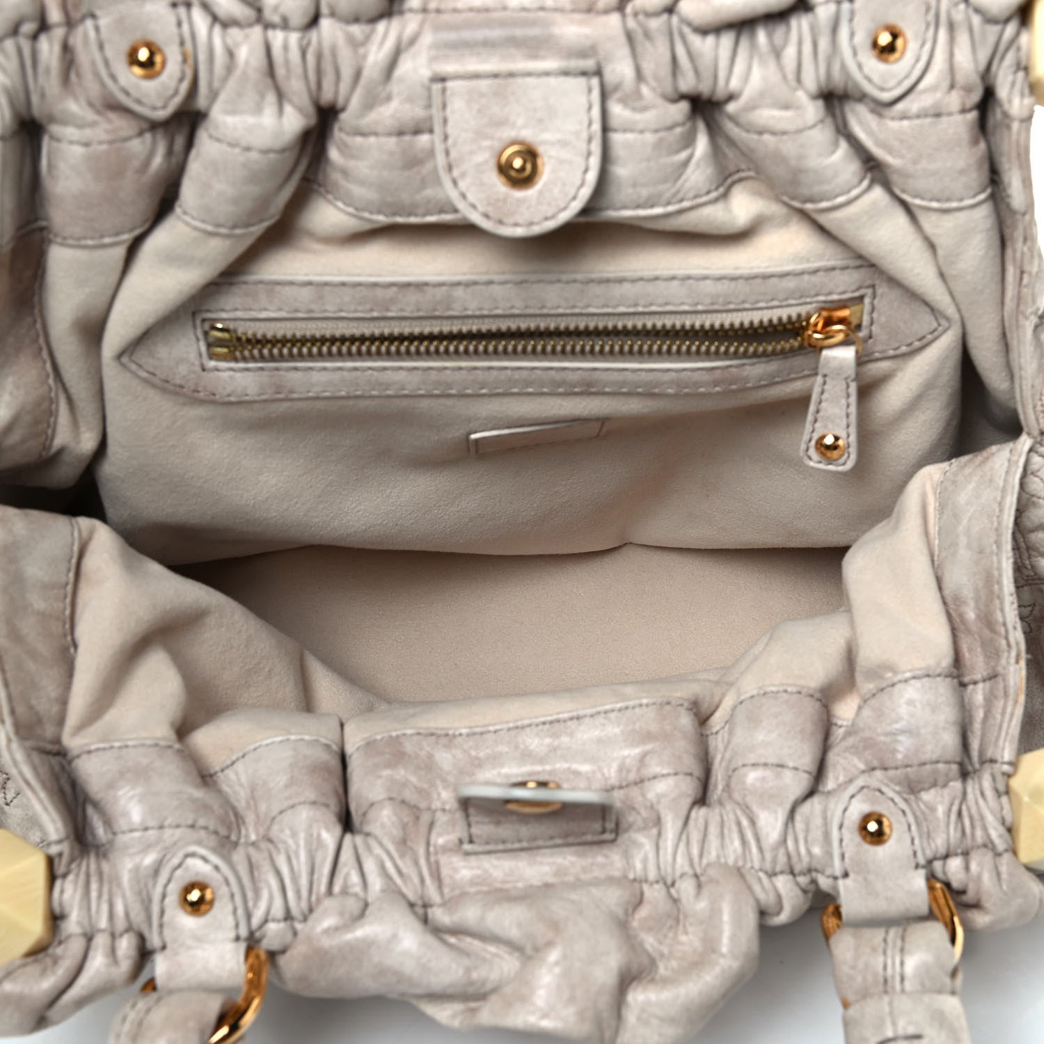 Louis Vuitton Lambskin Olympe Stratus PM Ecru 4 of 4