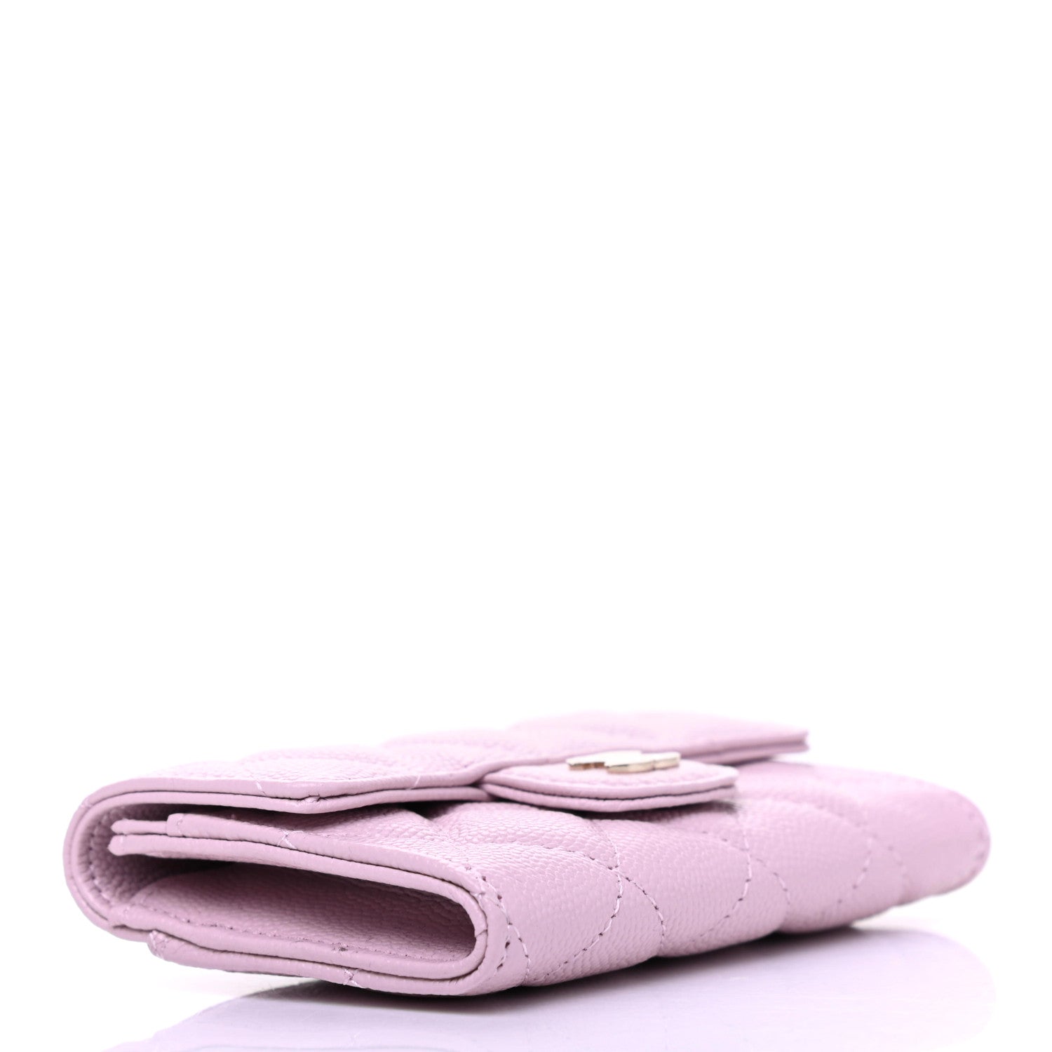 Chanel Caviar Quilted Flap Card Holder Wallet Light Pink 4 of 9