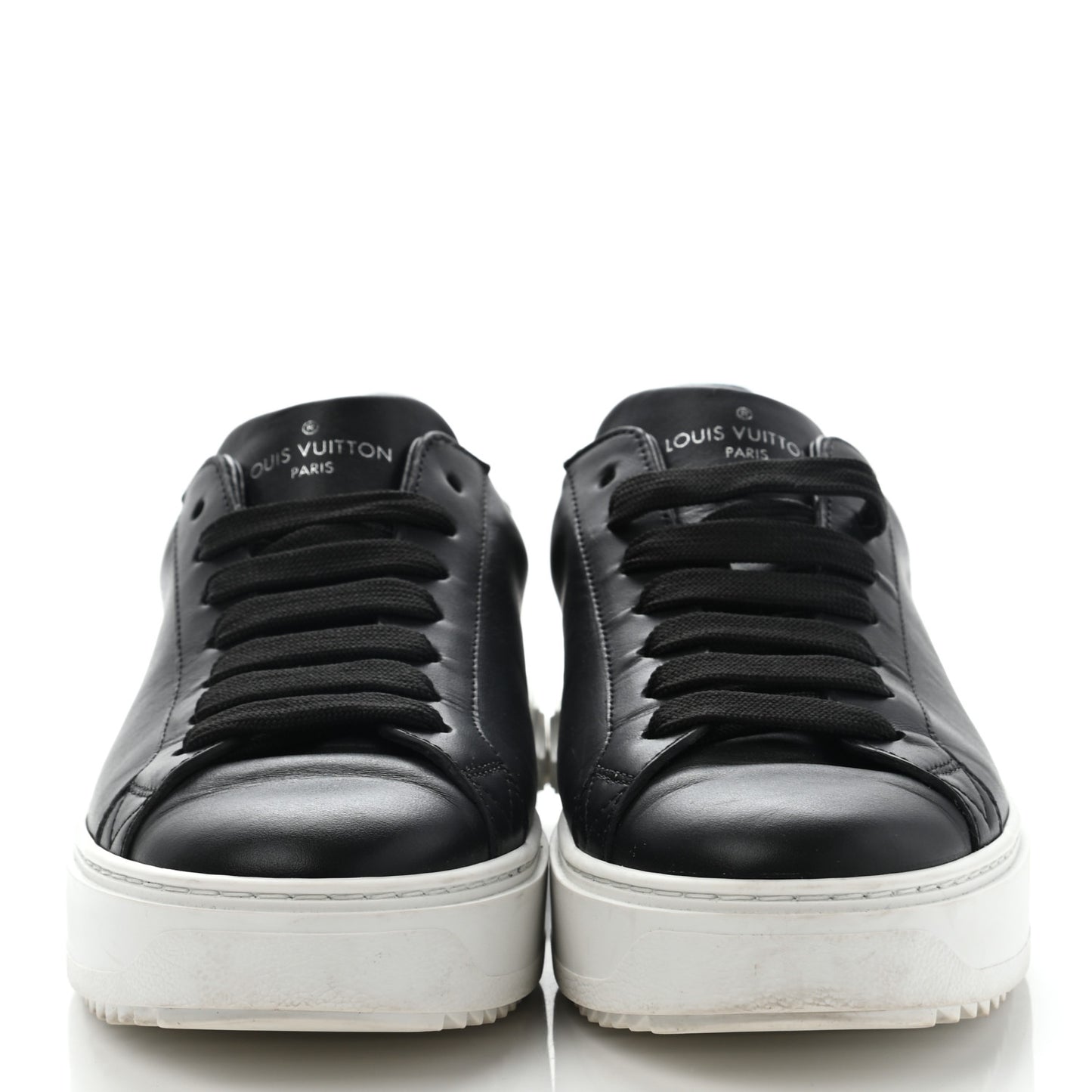 Calfskin Time Out Sneakers 38 Black