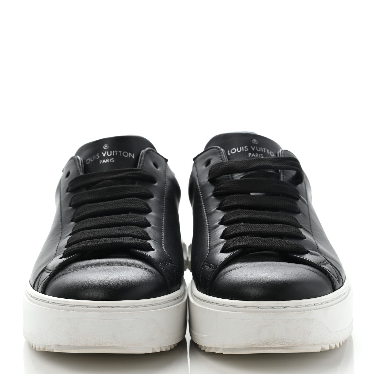 Louis Vuitton Calfskin Time Out Sneakers 38 Black 2 of 15