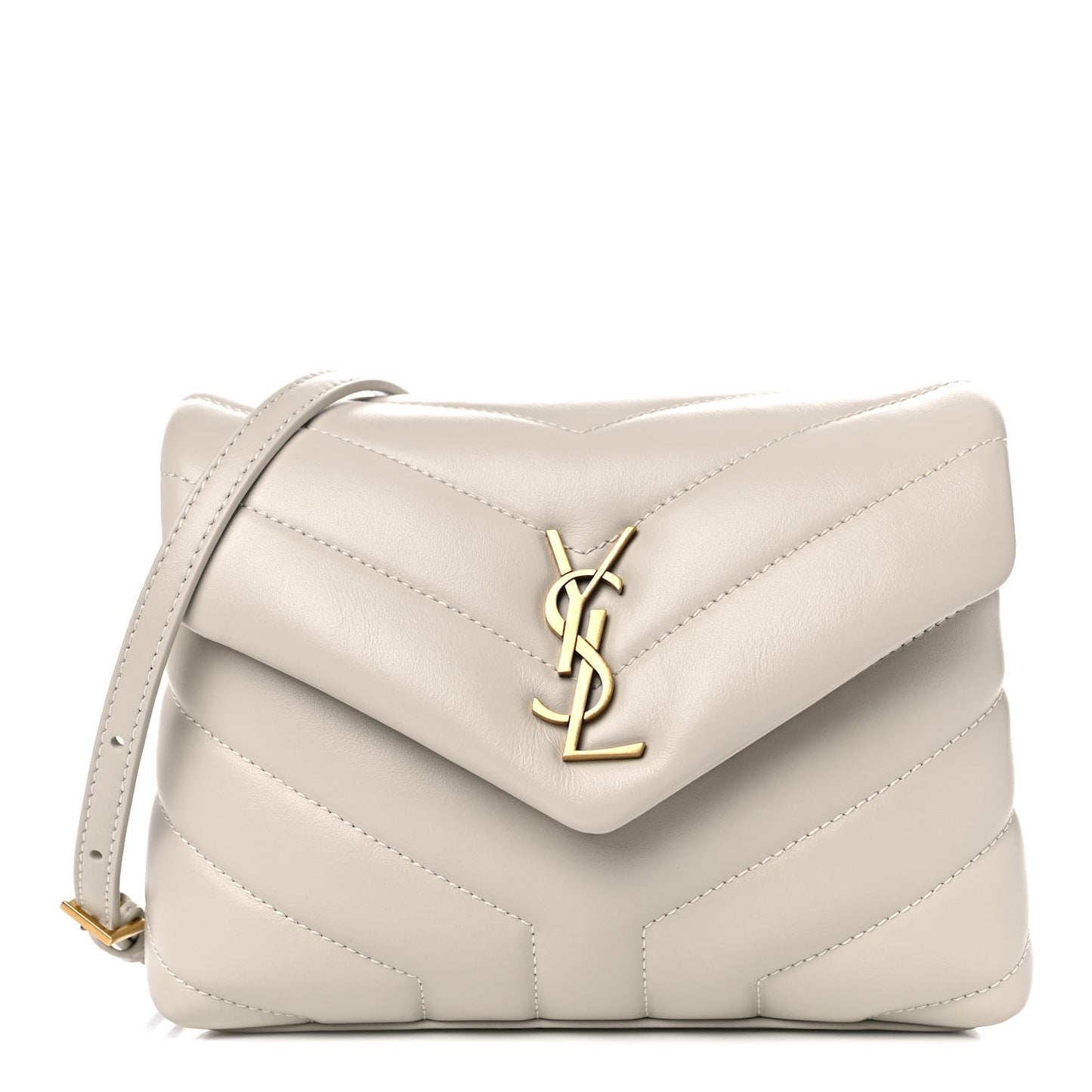 Calfskin Y Quilted Monogram Toy Loulou Crossbody Bag Crema Soft