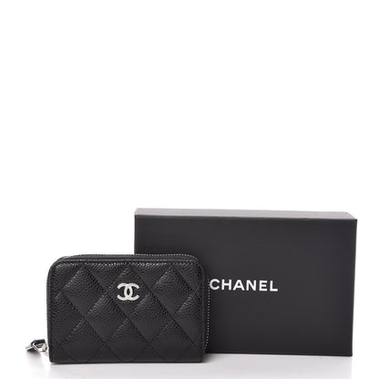 Chanel Caviar Quilted Zip Coin Purse Black 8 of 8