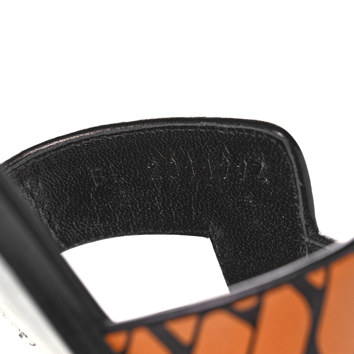 Hermes Calfskin Oran Sandals 39.5 Black Gold 8 of 9